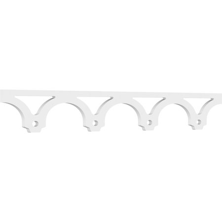 EKENA MILLWORK Trenton Architectural Grade PVC Running Trim, 6"H x 5/8"P x 48"L RUNP06X0625X48TRN